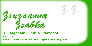 zsuzsanna zsabka business card